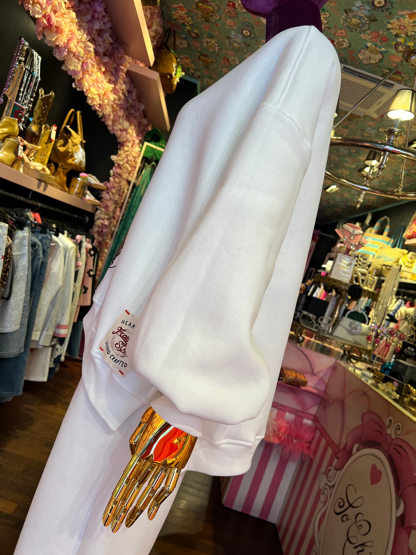 Front street tuta completa bianca con patch Popeye