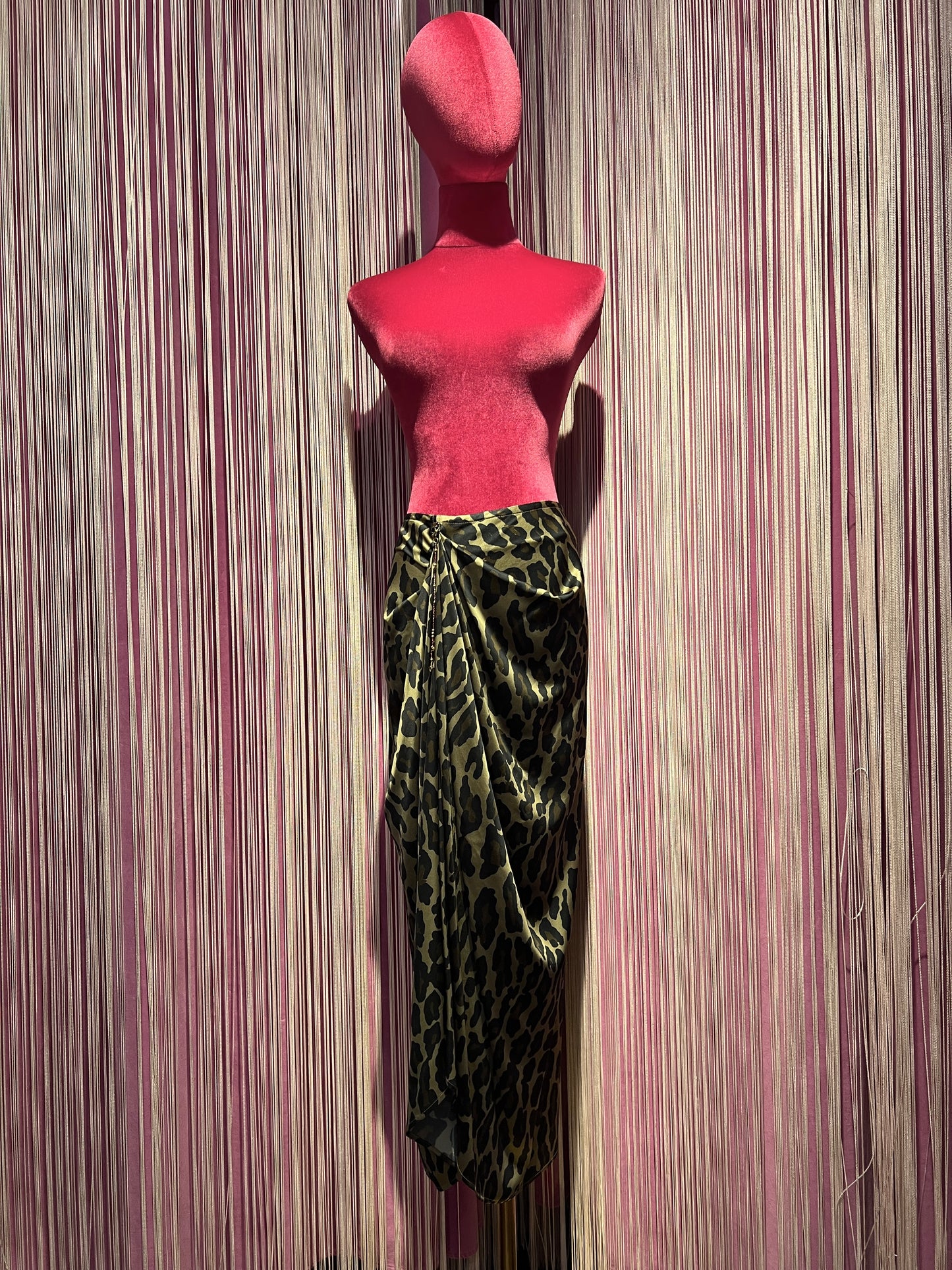 Bazar deluxe gonna animalier con drappeggio