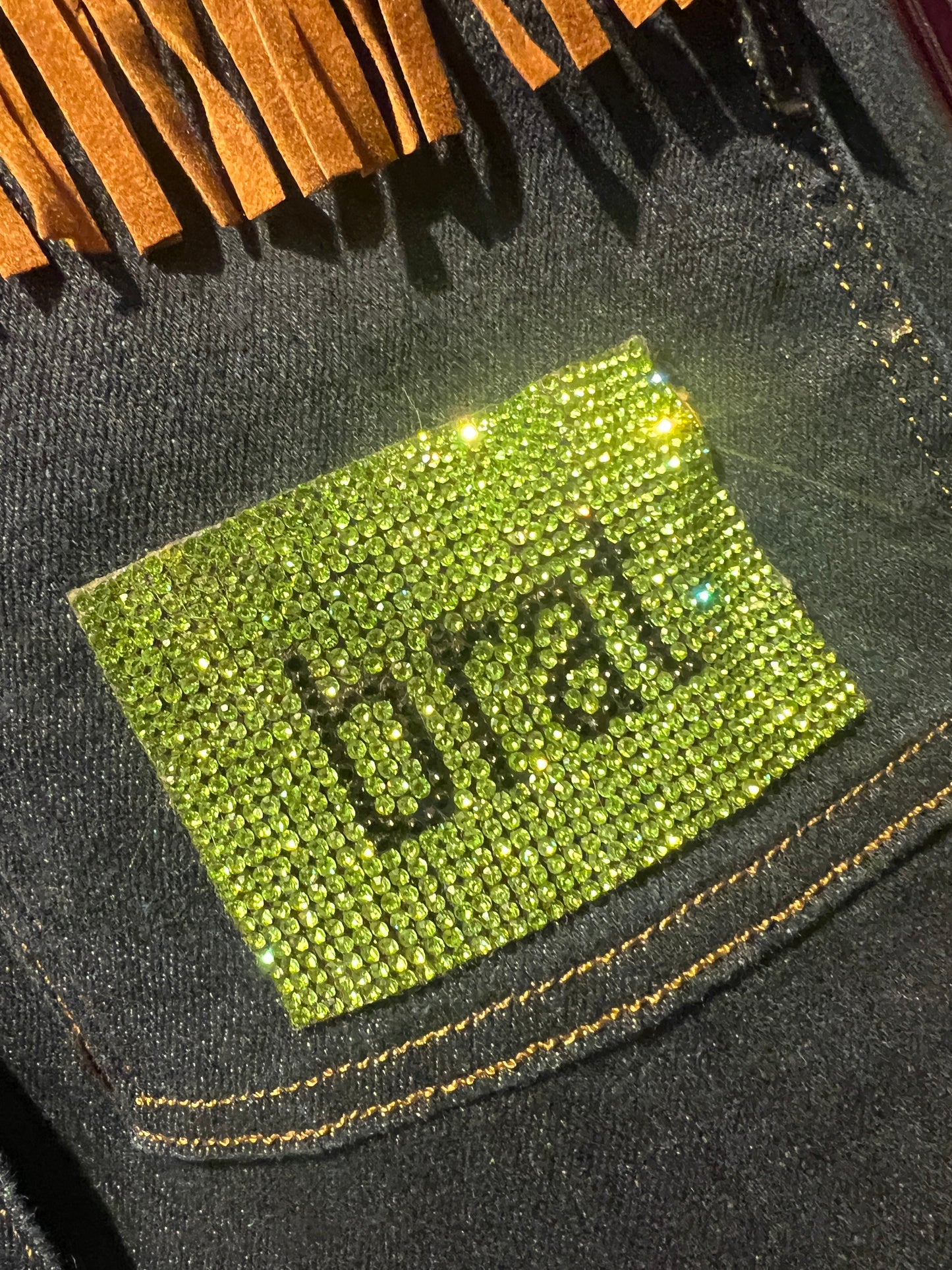 ABpink 🩷 giacca denim con cintura applicazioni patch stelle  tasche con frange