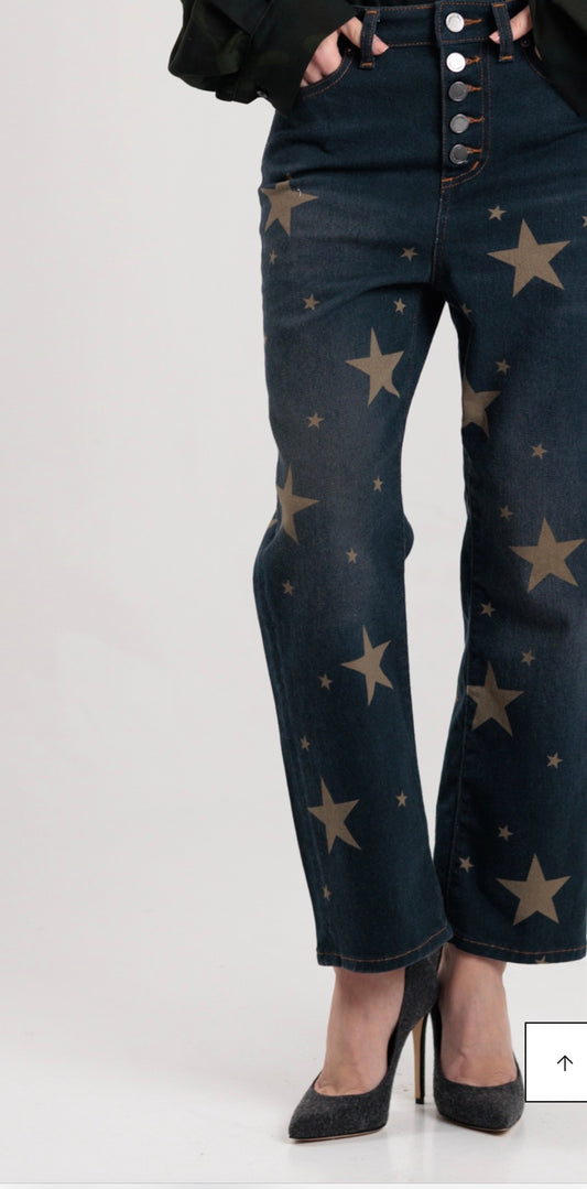 Rossano Perini jeans mod loose stelle corda