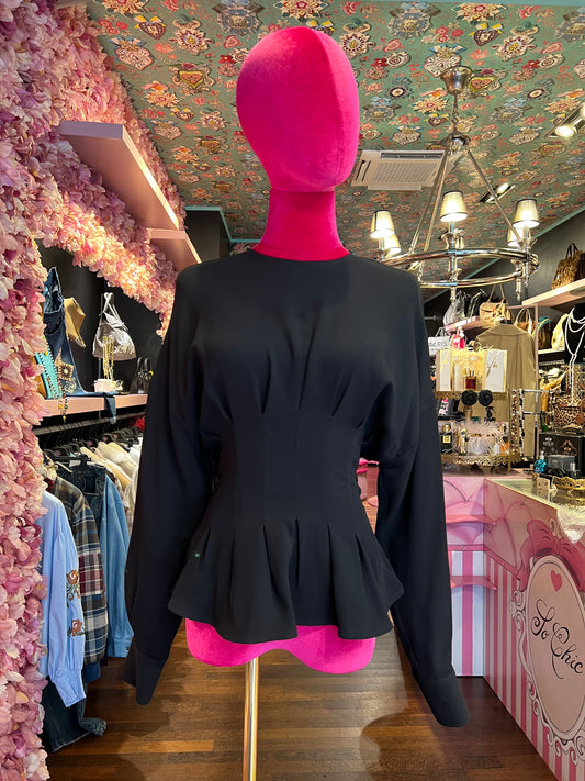 Semicouture blusa crêpes elasticizzato modello effetto bustier