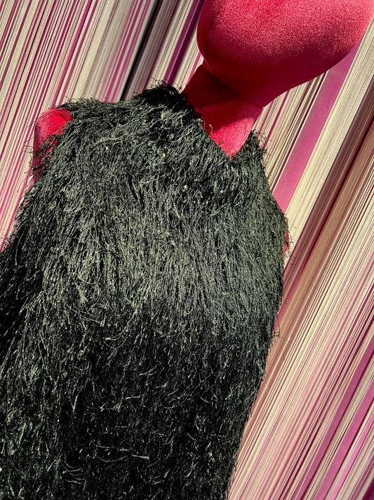 The room abito / gilet a trapezio senza maniche in tessuto sfrangiato