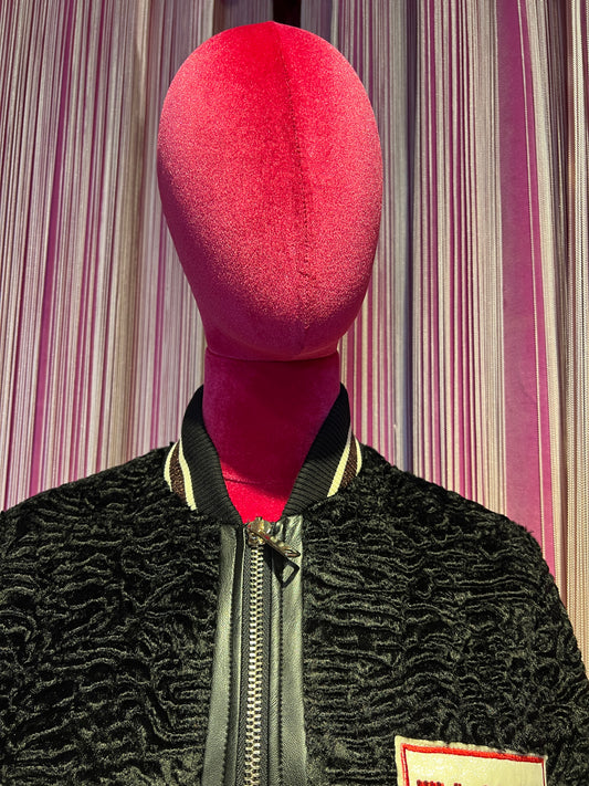5 Progress cappotto ecopelliccia astrakan con patch