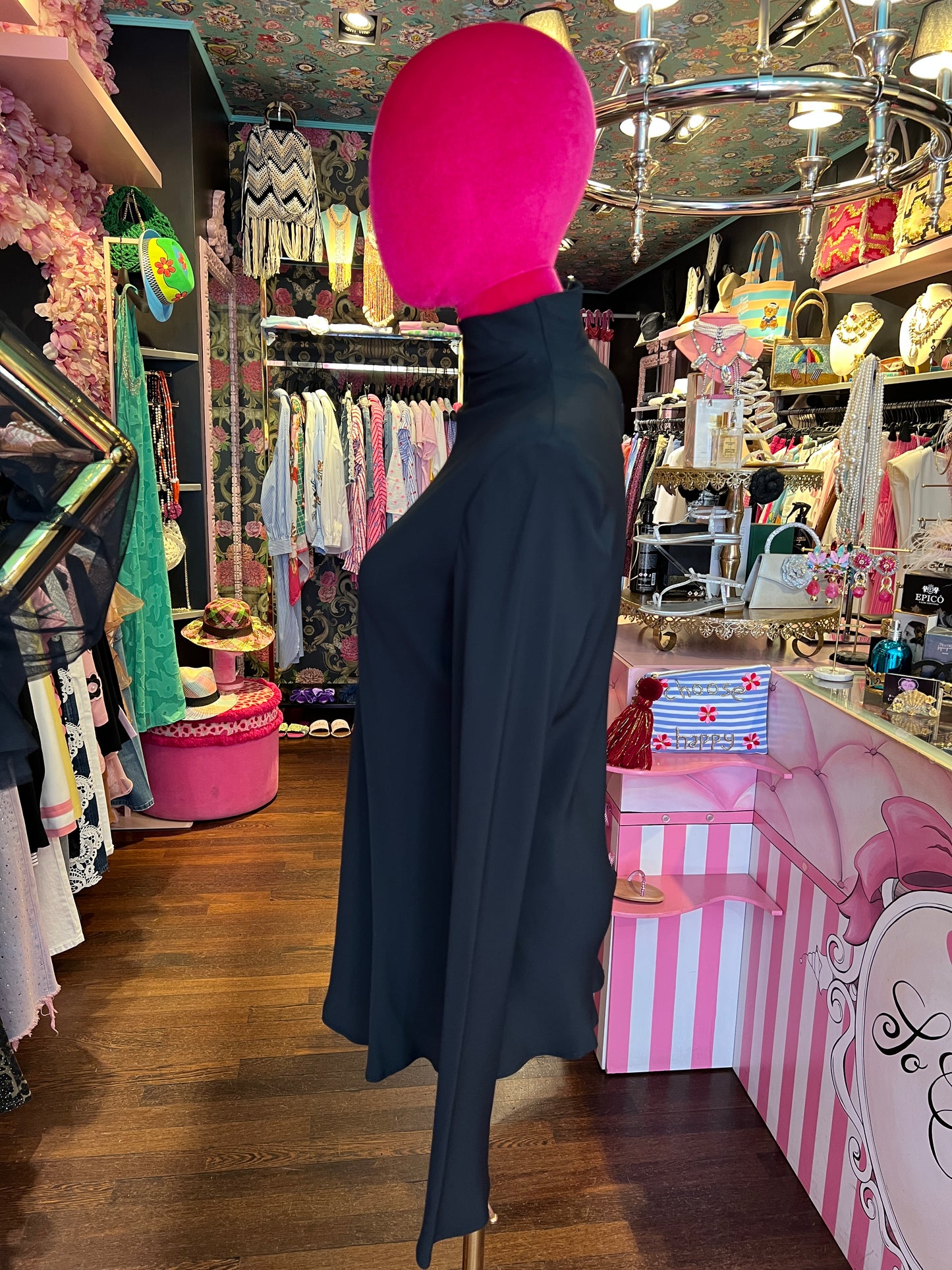 Semicouture blusa nera collo alto Nita