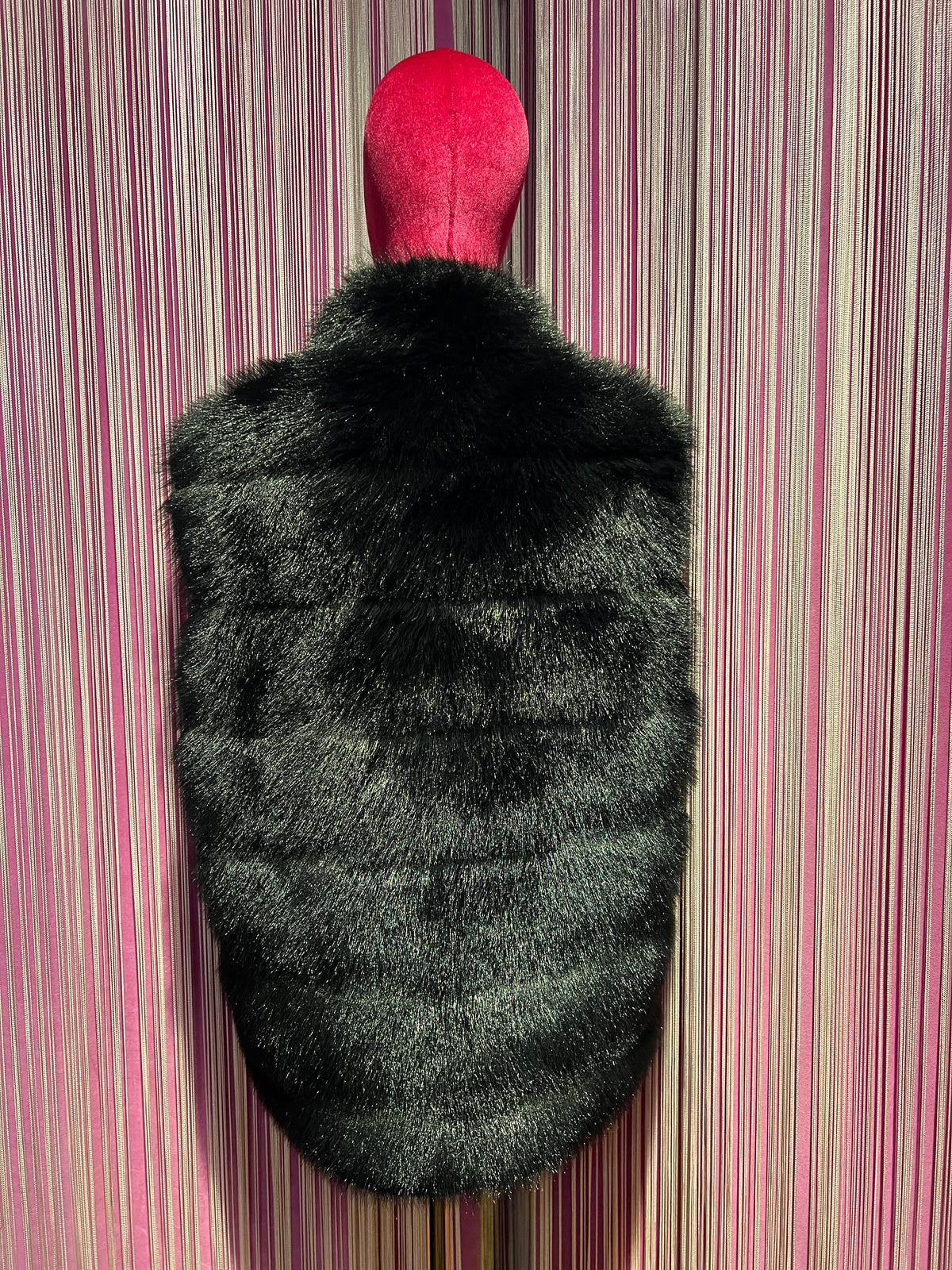 The room gilet simil pelliccia nero