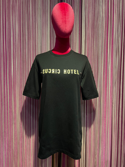Circus Hotel t-shirt girocollo mezza manica con logo e borchie