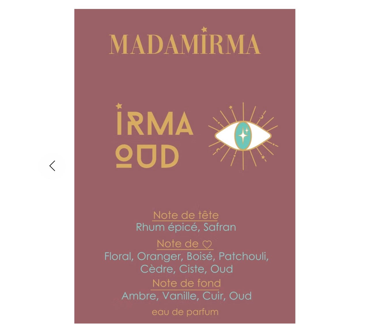 Madamirma eau de toilette Irma oud 30 ml