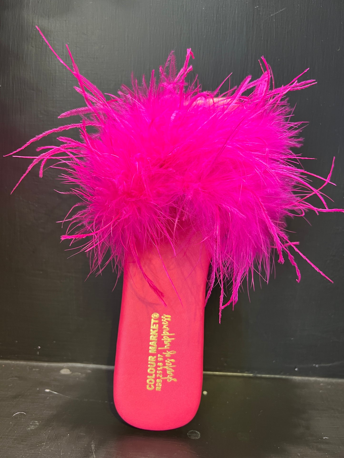 Colour market sconto -20% ciabattina marabou fuxia