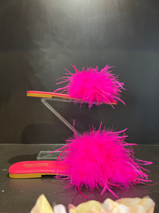 Colour market ciabattina marabou fuxia