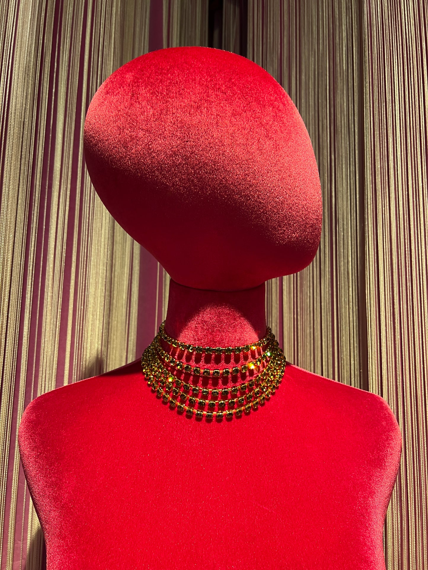 Choker 5 fili cristalli quarzo