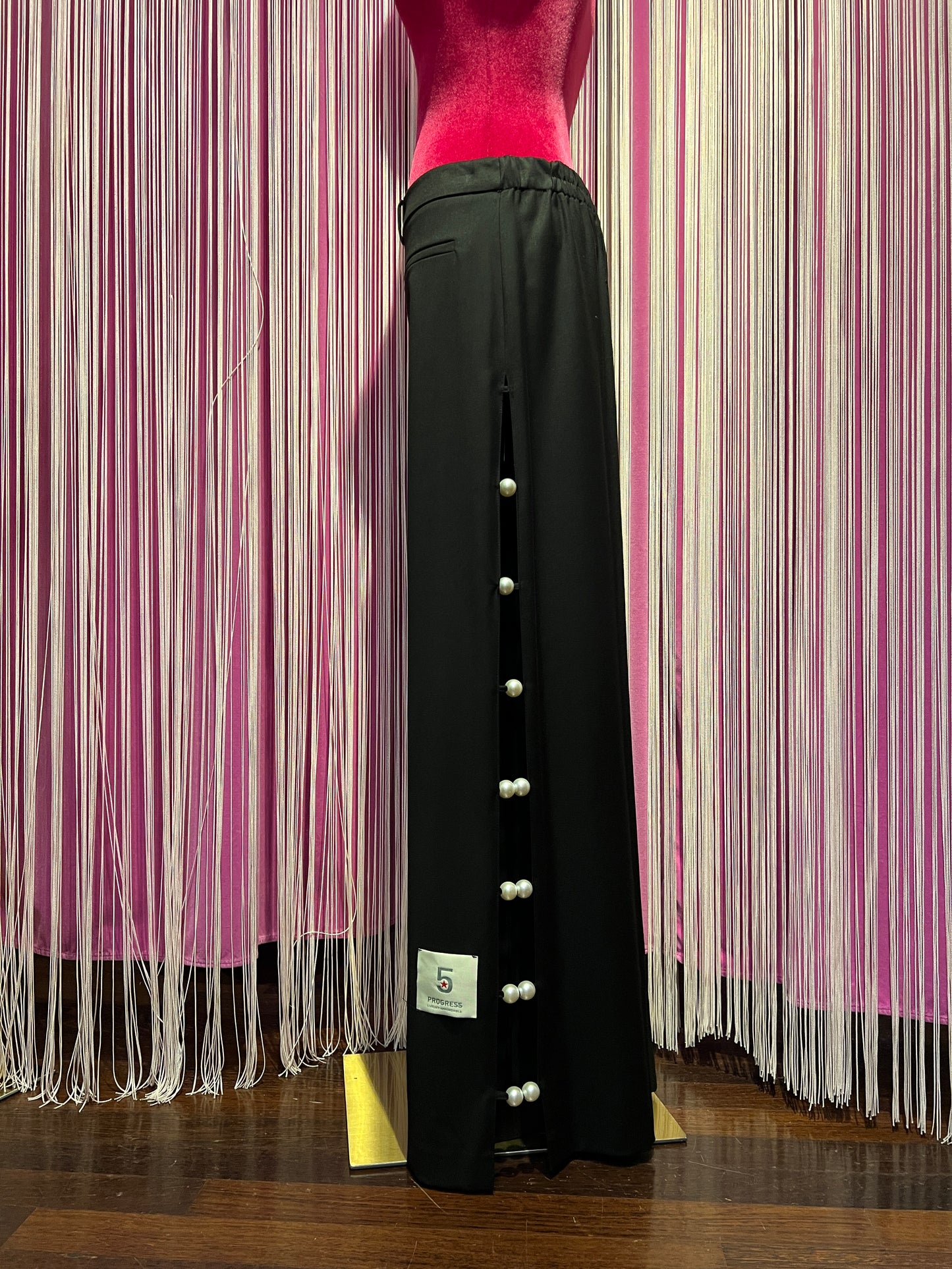 5 Progress pantalone con perle laterali