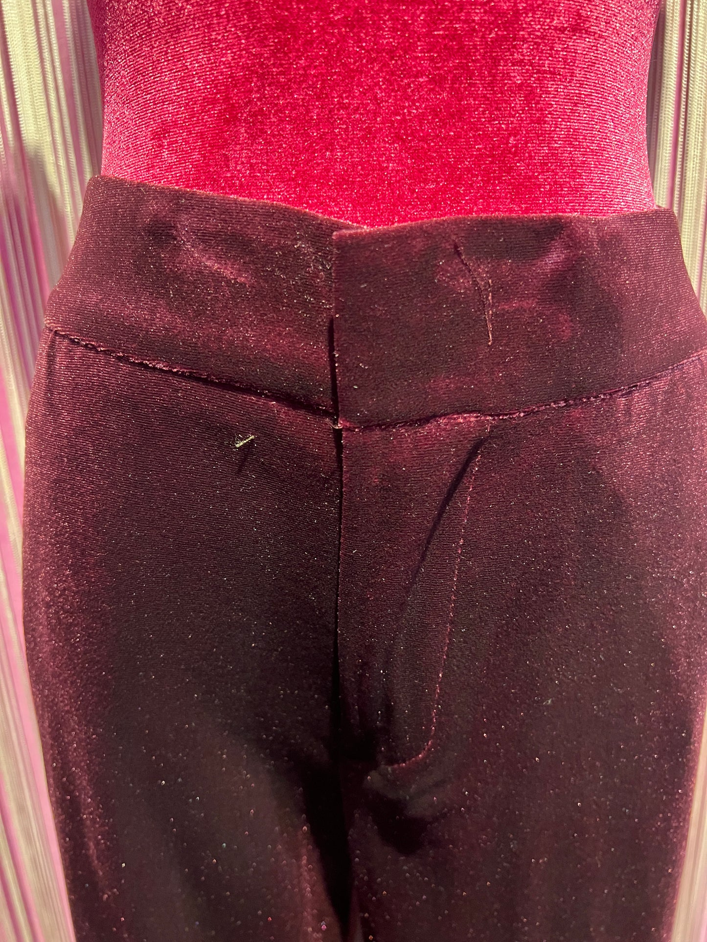 Don’t @me -40% di sconto pantalone in velluto con spacco prugna