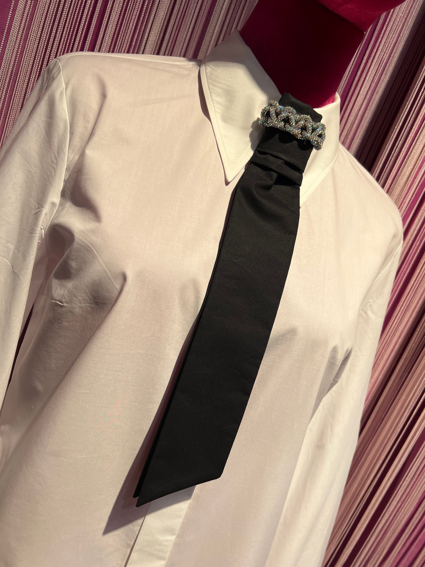 Dahlo camicia cotone con cravatta gioiello