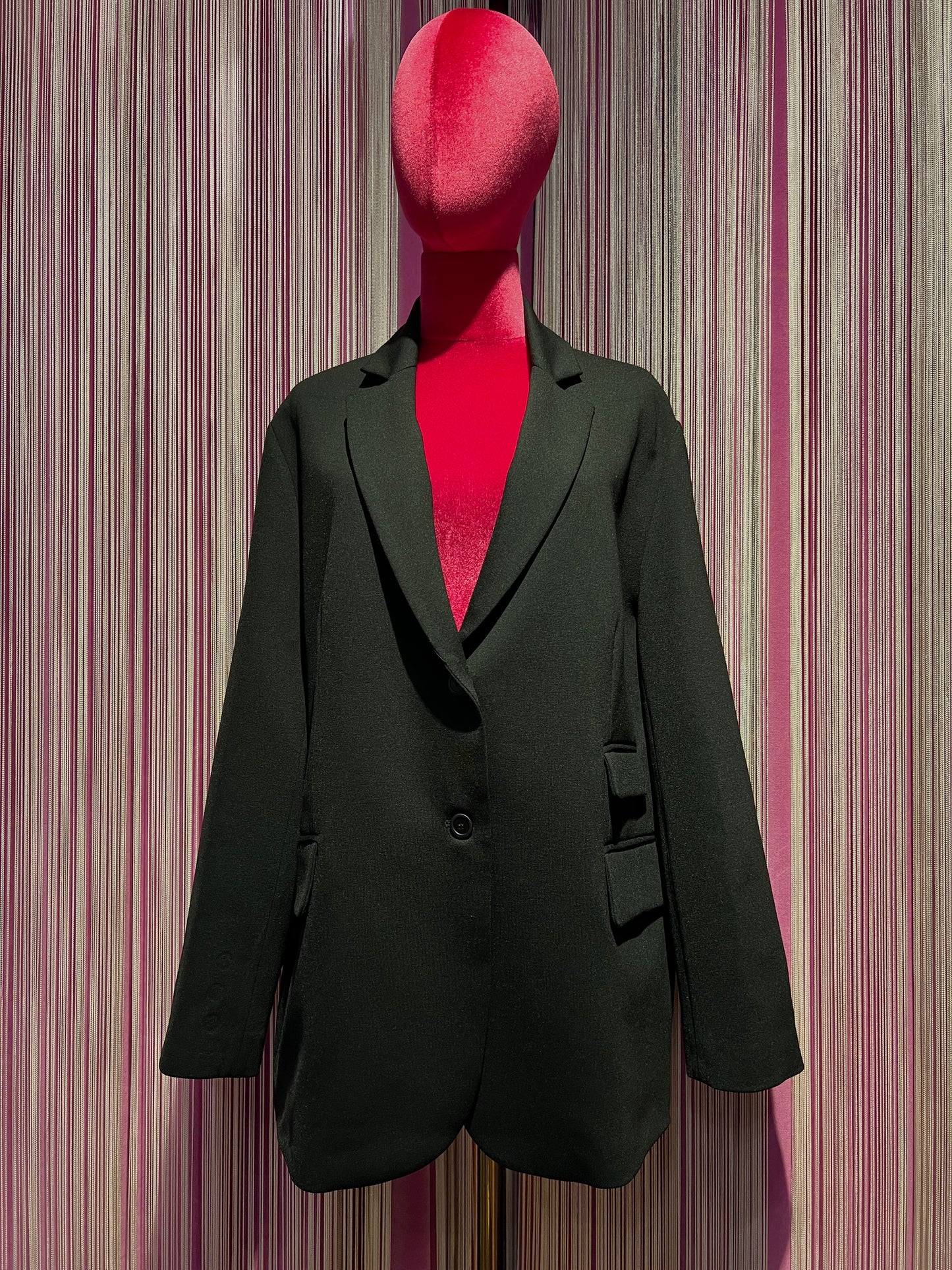 Semicouture giacca monopetto oversize con cintura rimovibile