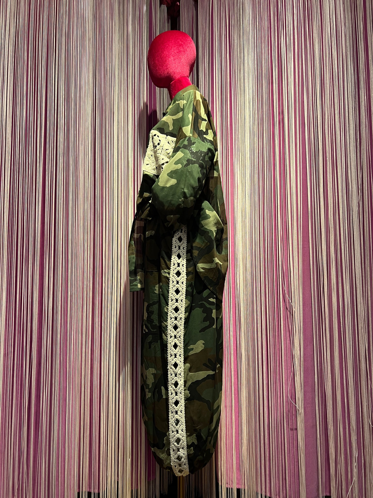 Mon amour Paris completo camouflage con dettagli crochet , camicia over e pantalone con elastico in vita e caviglia