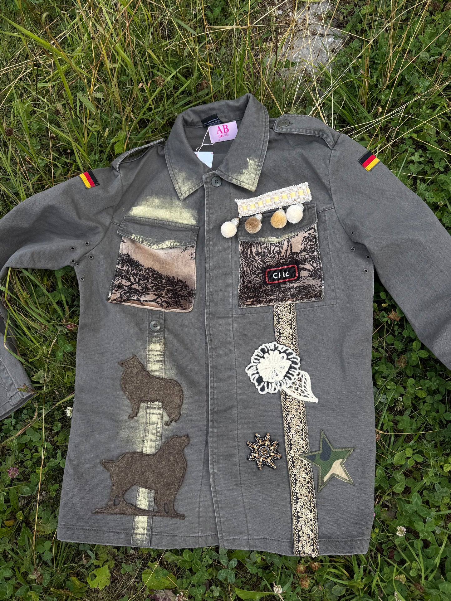 ABPINK verdina cotone verde militare vestibilità 40-48
