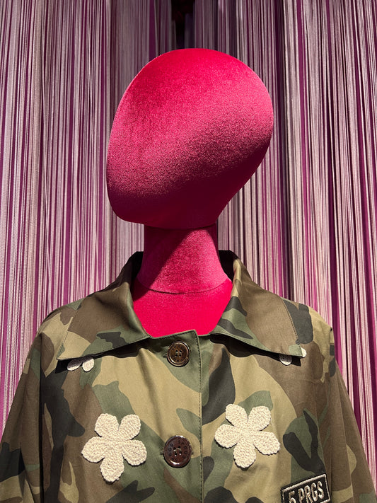5 Progress giacca camouflage  con fiori crochet