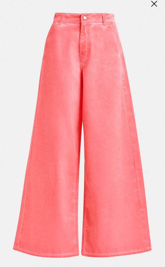 Essentiel antwerp jeans corallo a gamba larga in cotone