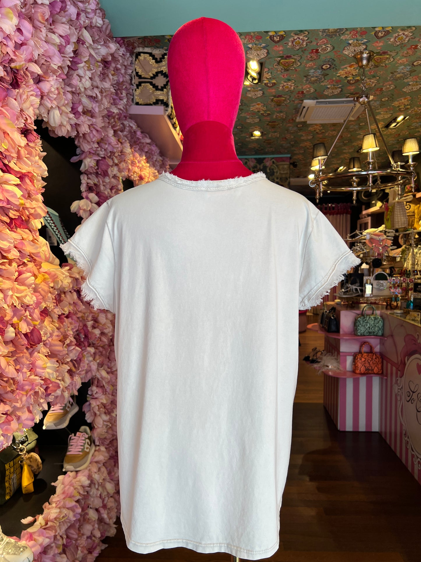 Mon amour Paris -20% di sconto t shirt beige con scritta Ibiza sun