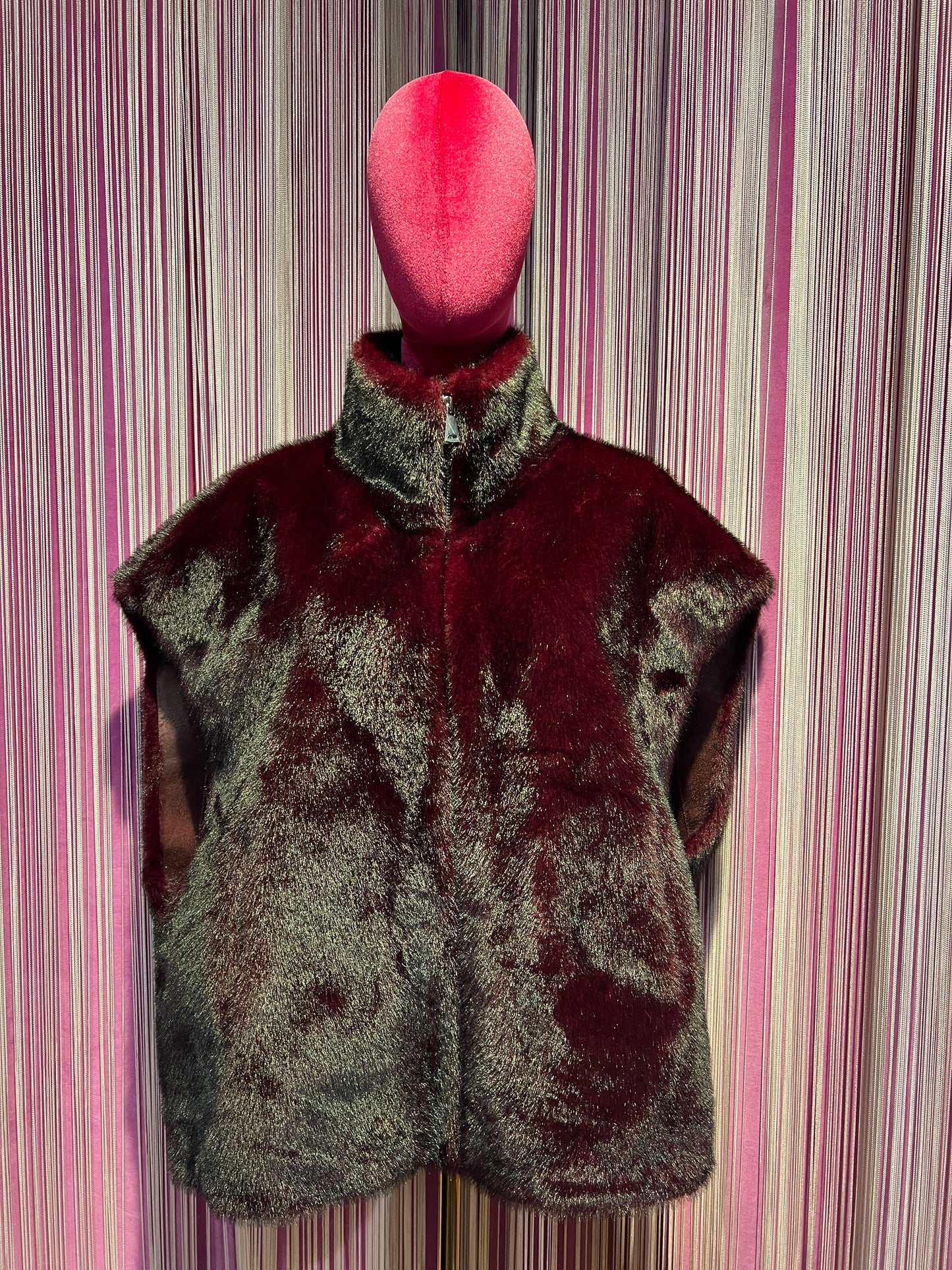 The room gilet eco visone burgundi