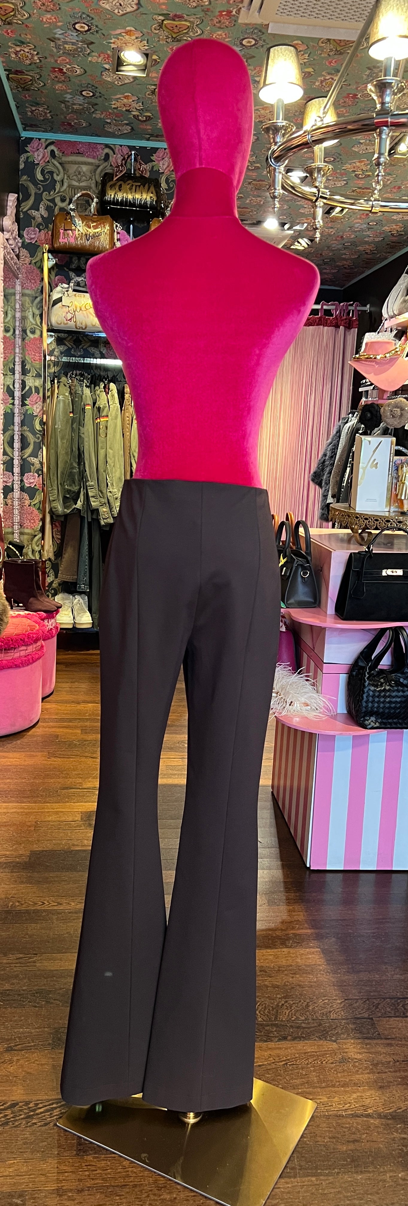 SU official pantalone elasticizzato cioccolato con elastico in vita