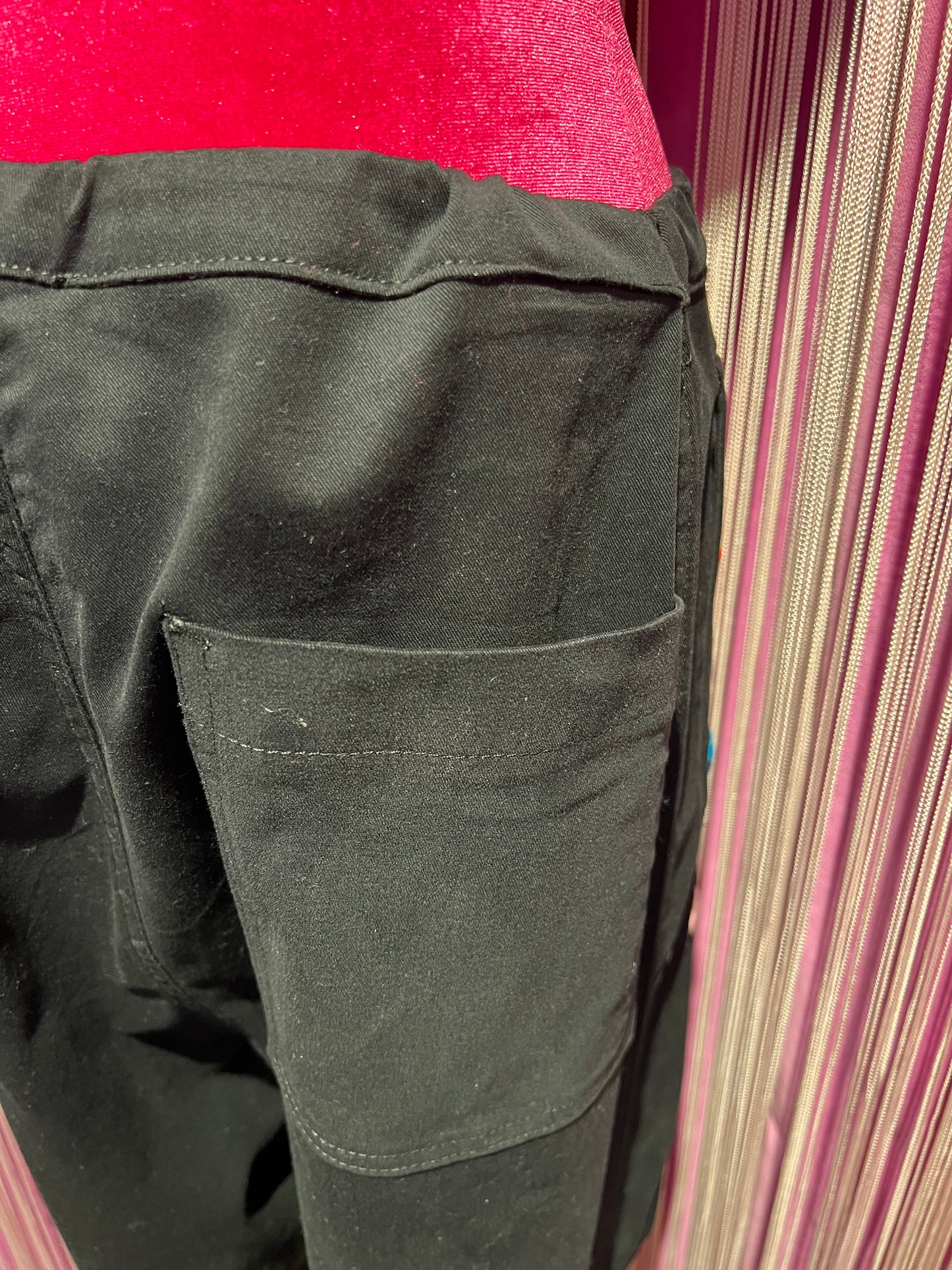 Front street pantalone nero paracadutista cuori