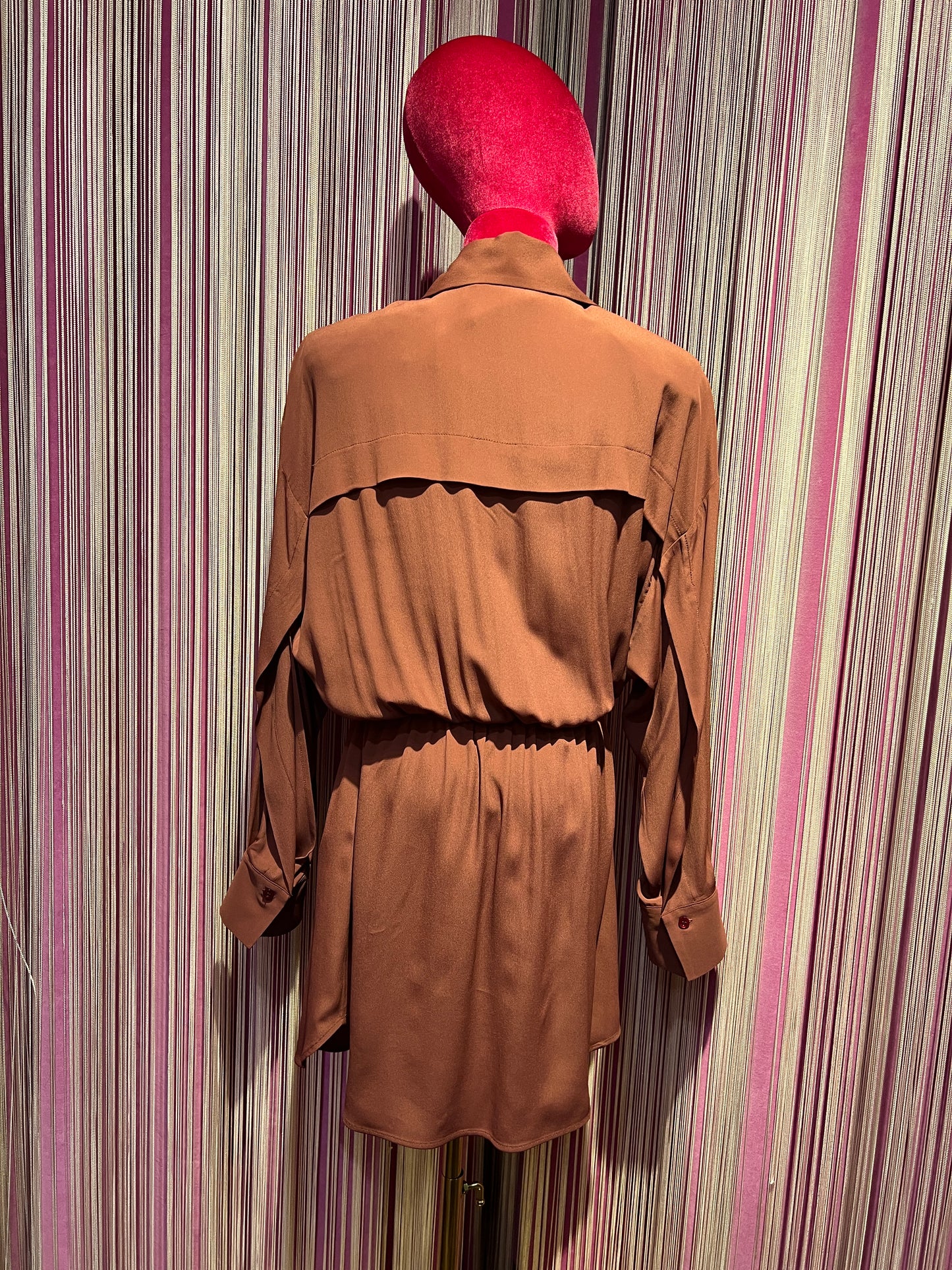 Semicouture -40% di sconto mini abito in crepe de chine con elastico in vita