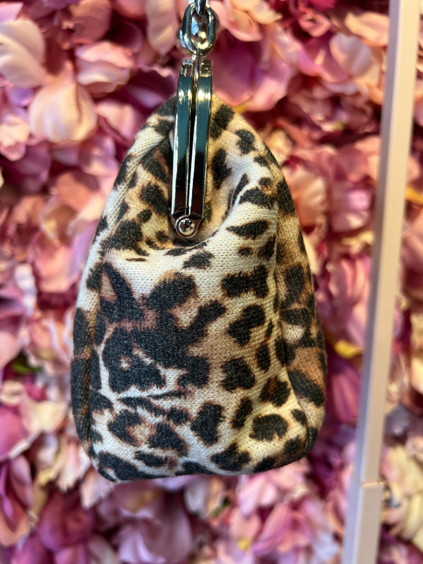 5 Progress borsa fantasia leopardata con patch e tracollina