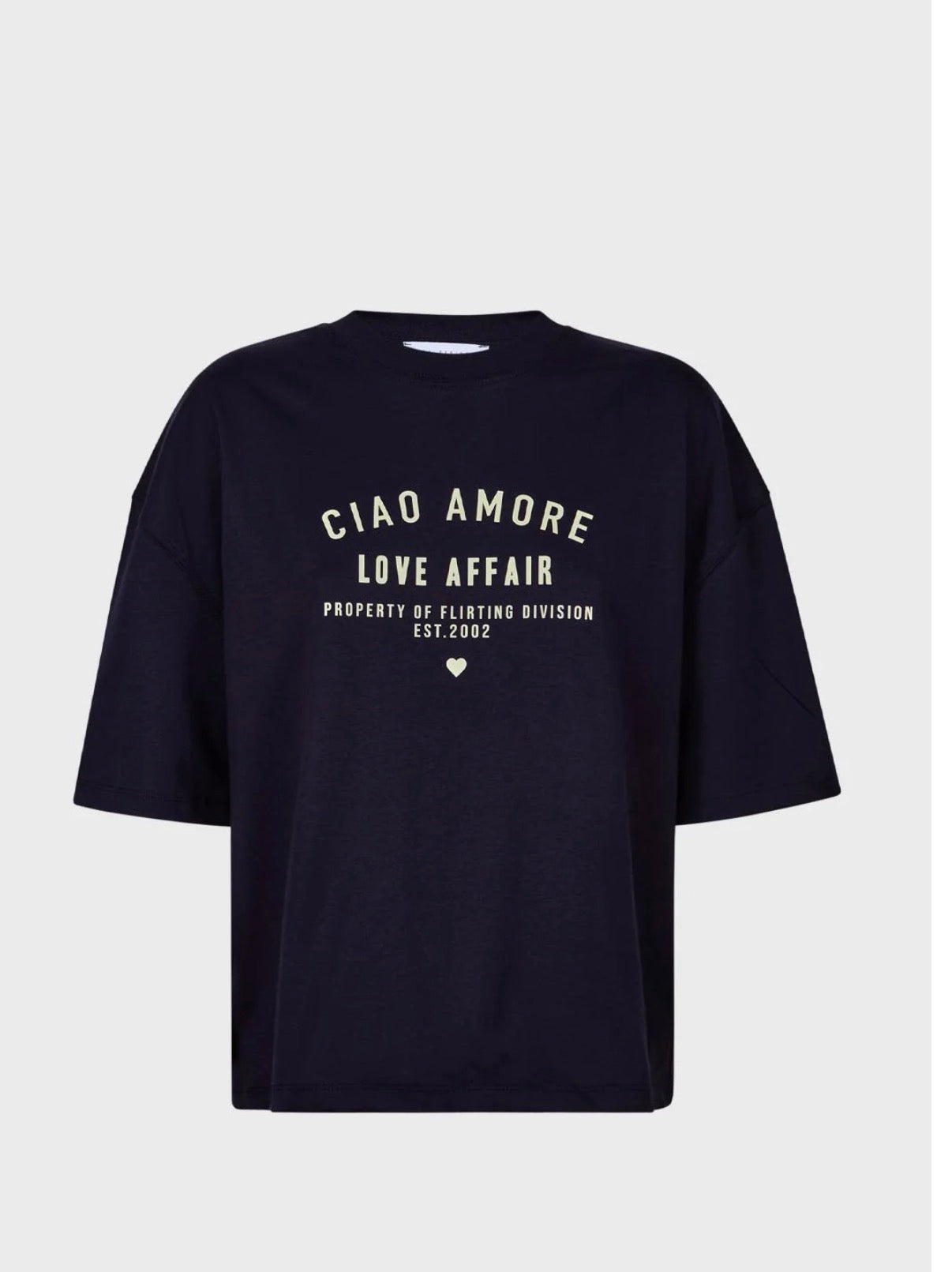 Giada Benincasa t-shirt oversize “ ciao amore love affair” blue navy