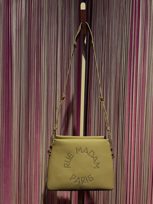 Rue Madam Paris borsa ecopelle taupe con tracolla