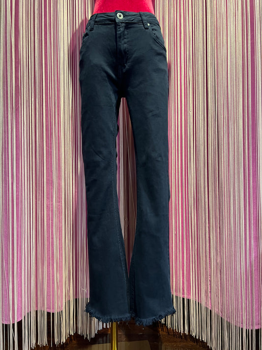 Mon amour Paris pantalone jeans sfrangiato blu