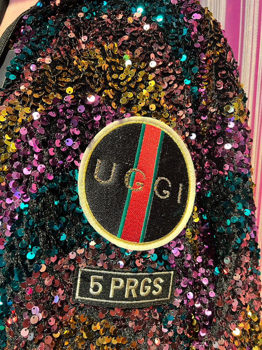 5 Progress bomber oversize full paillettes multicolor