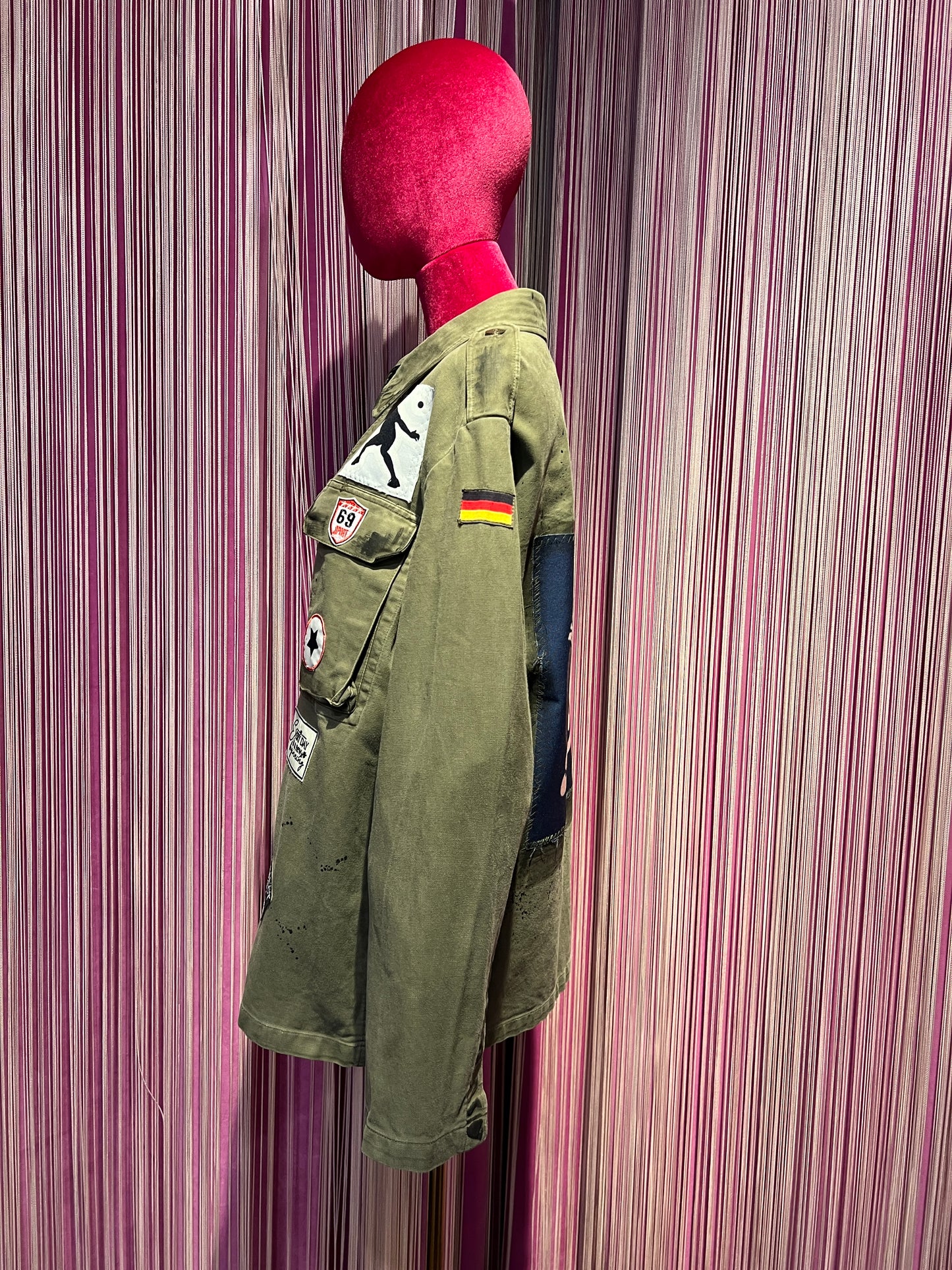 ABpink 🩷giacca la verdina unisex verde militare con patch padel