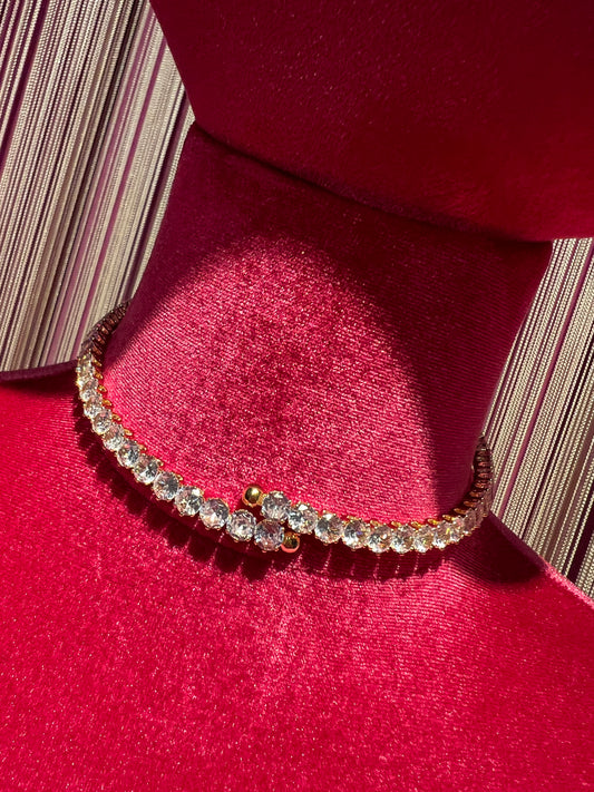 Collarino oro-zirconi crystal