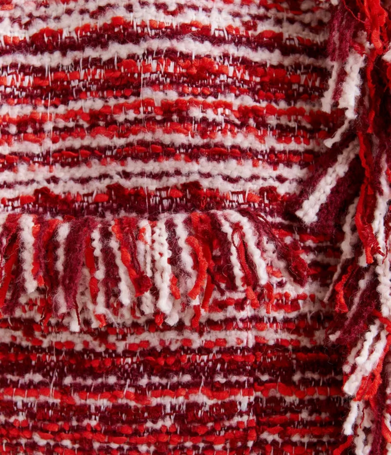 Essentiel antwerp giacca corta senza maniche in boucle’ misto lana con frange Ishani