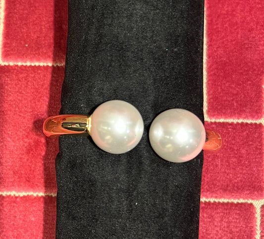 Bracciale rigido oro con perle