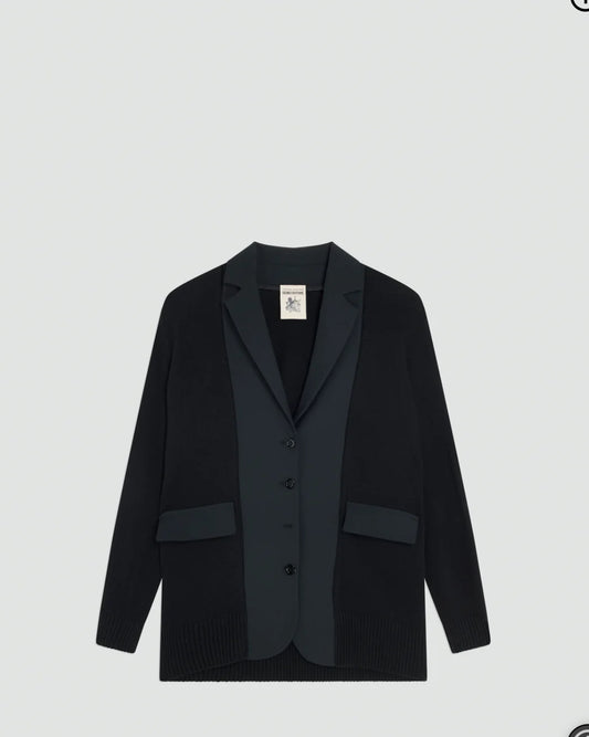 Semicouture giacca in misto lana , modello con rever