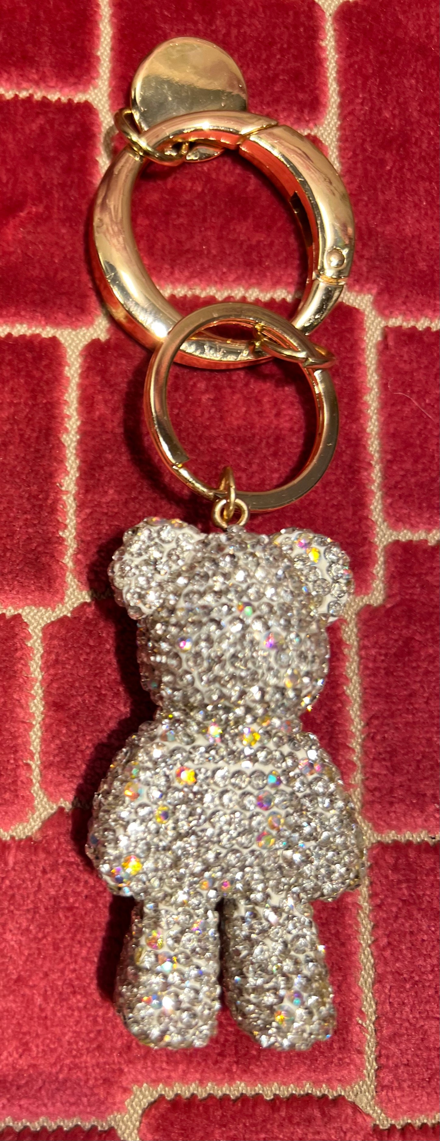 Charms orso glitter argento