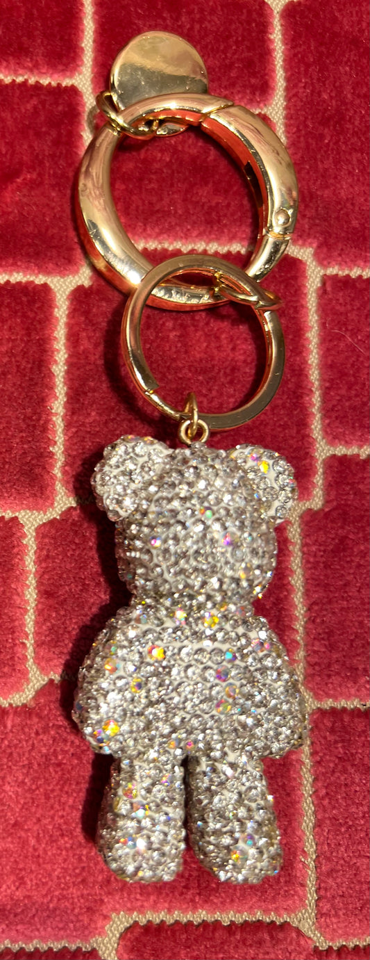 Charms orso glitter argento