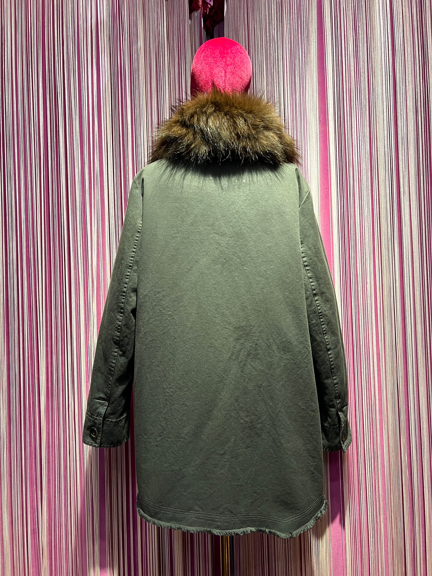 Bazar deluxe giaccone più gilet rimovibile con pelliccia raccoon