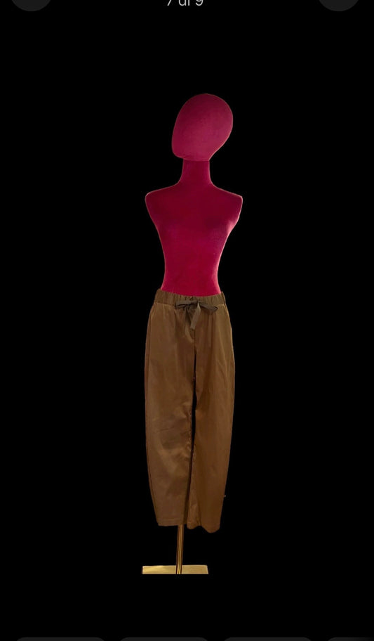 Semicouture pantalone con elastico e laccetto in vita