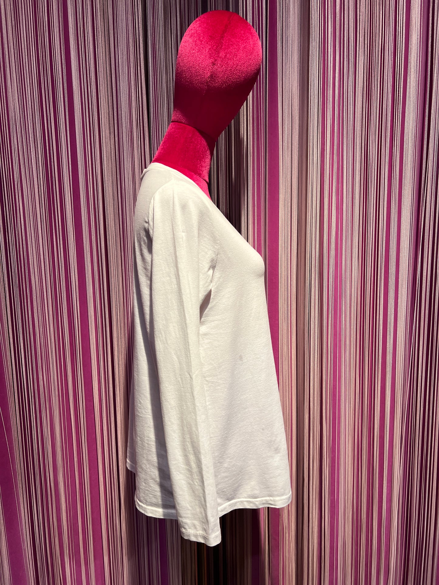 The room t shirt manica lunga bianca cotone