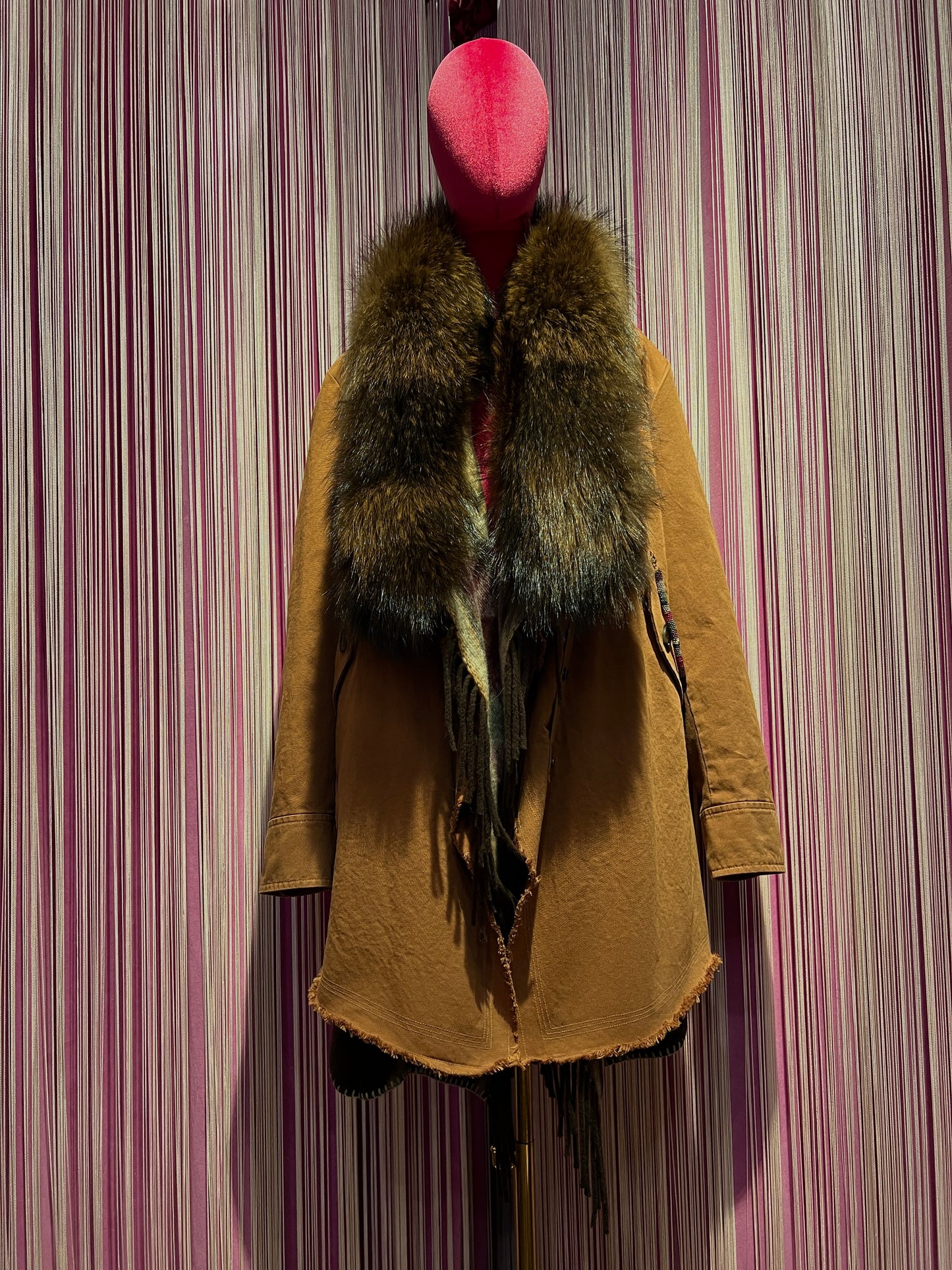 Bazar deluxe giaccone piu gilet rimovibile con pelliccia raccoon