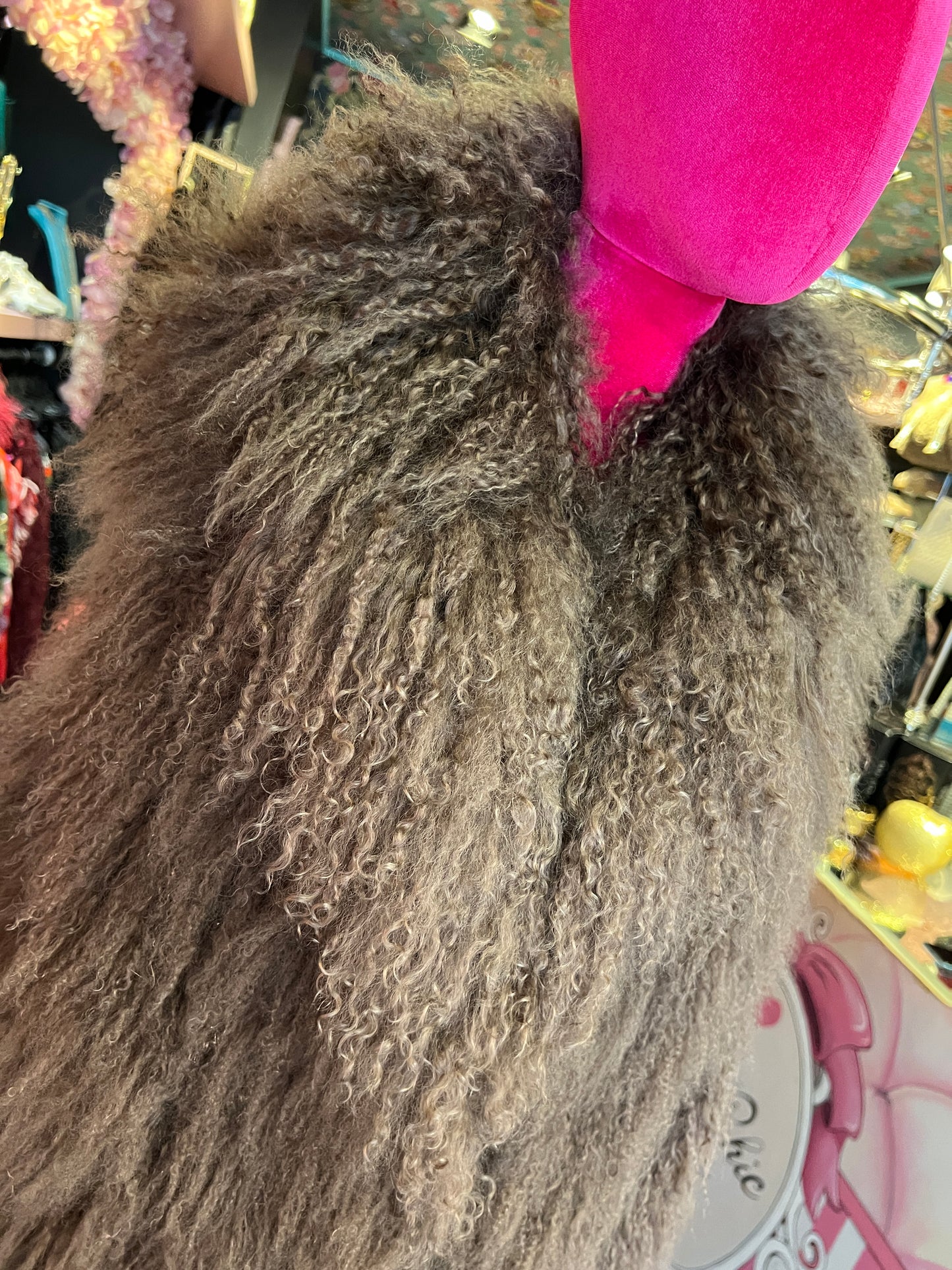 Anna Kel gilet lungo ecopelliccia mongolia reversibile