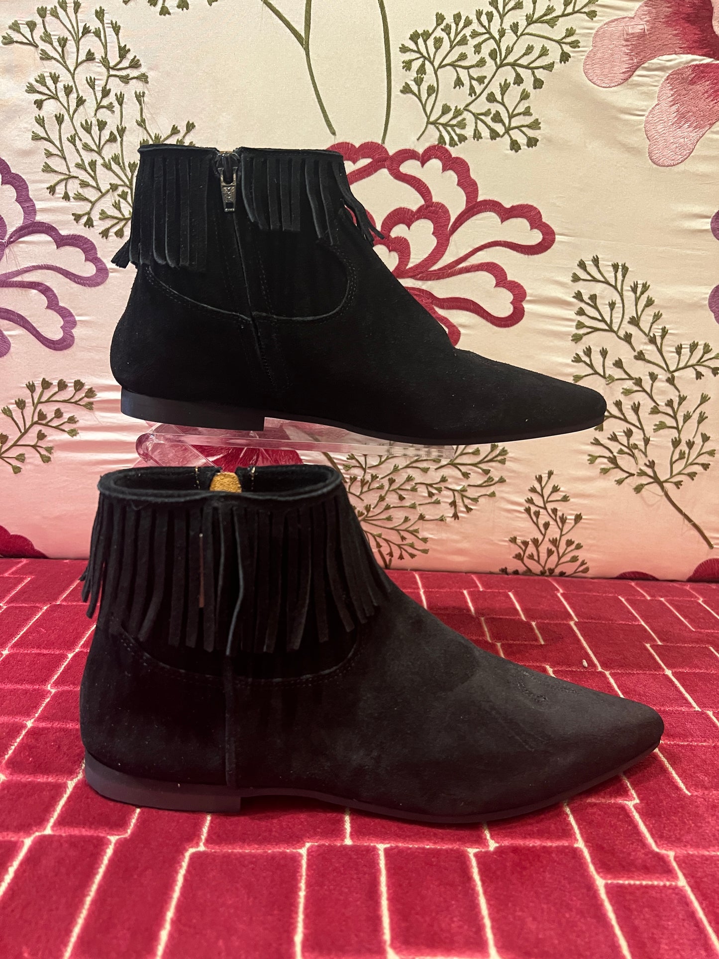 Passion Blanche texano con frange nero