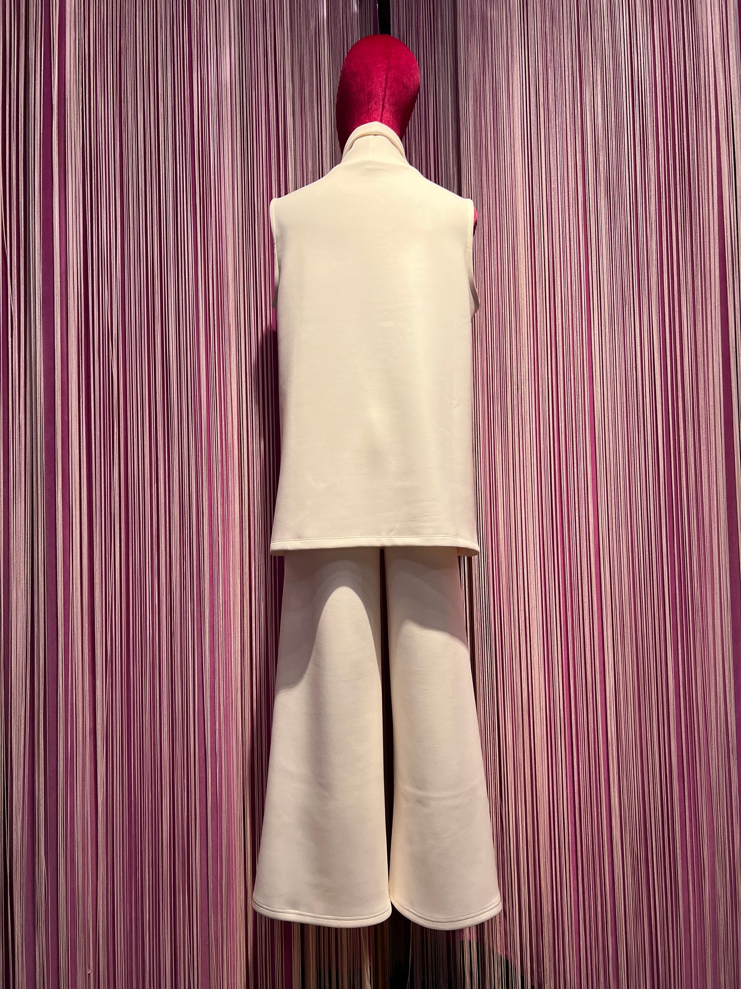 Mon amour Paris completo tre pezzi panna felpa con cappuccio ,pantalone e canotta