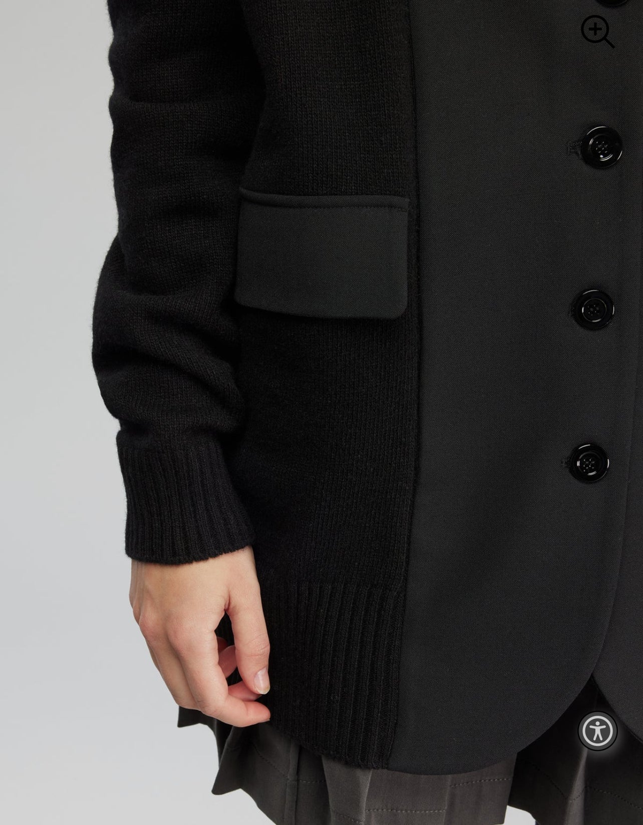 Semicouture giacca in misto lana , modello con rever