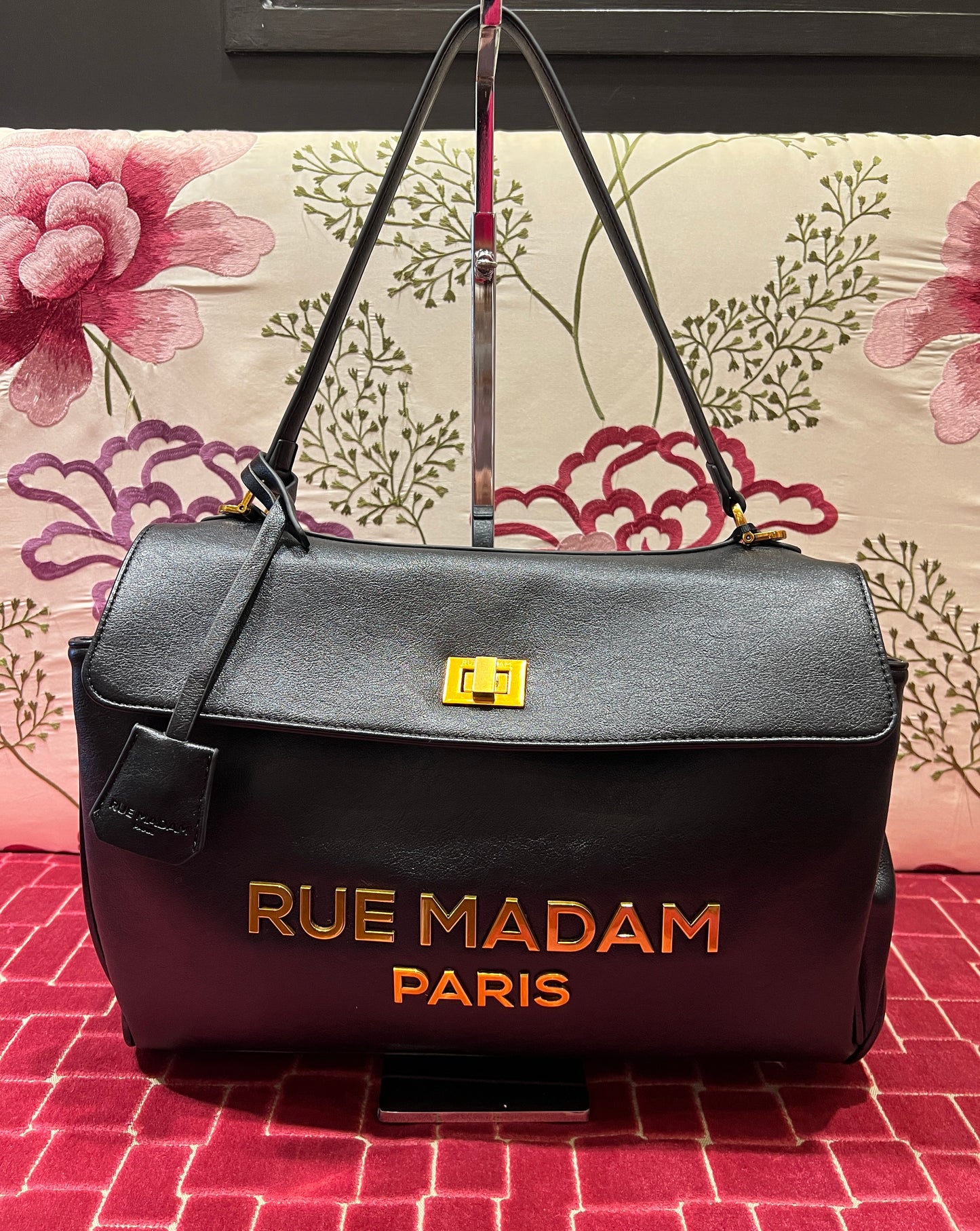 Rue Madam Paris borsa ecopelle nera con tracolla “ Les jour xl “