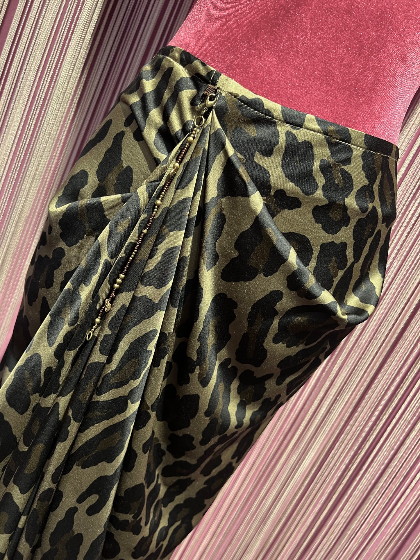 Bazar deluxe gonna animalier con drappeggio