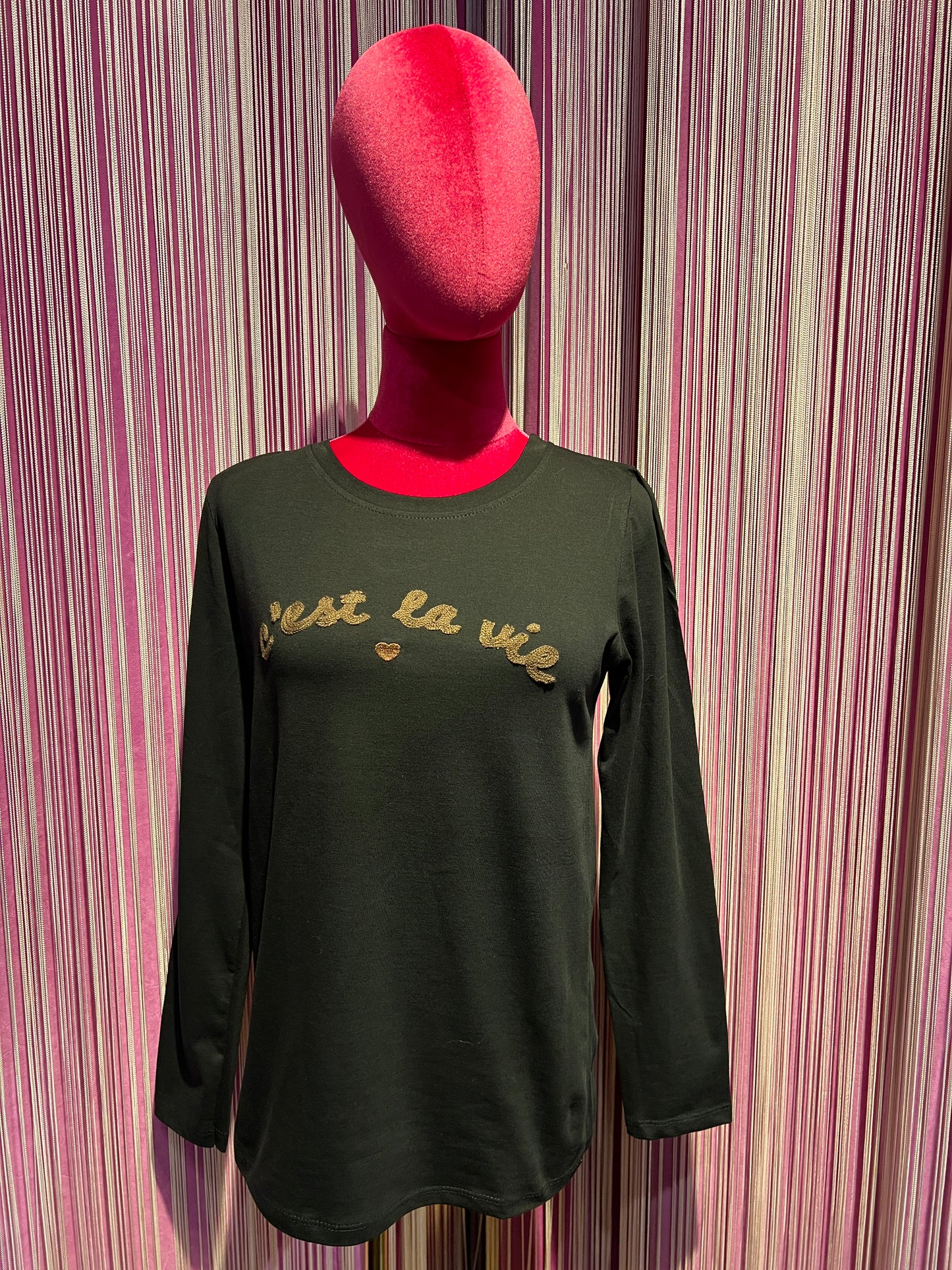 Mon amour Paris t shirt con scritta “ C’est la vie”